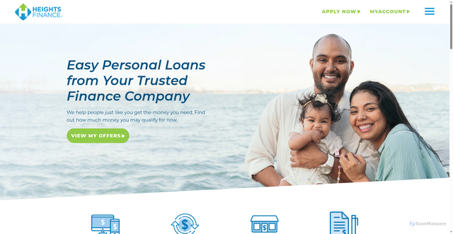 Security scan screenshot of https://heightsfinance.com