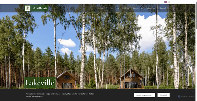 Security scan screenshot of https://lakevillesmaland.se