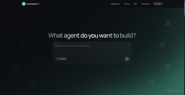 Security scan screenshot of https://buildmyagent.io