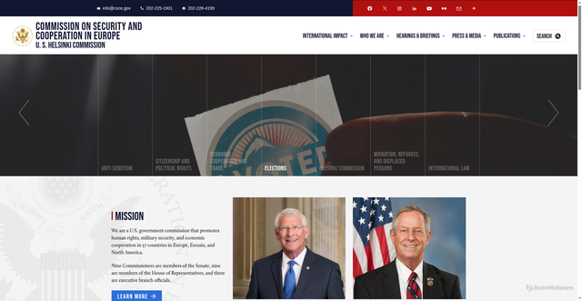 Security scan screenshot of https://www.csce.gov/