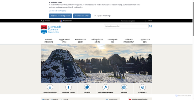 Security scan screenshot of https://www.stromsund.se/