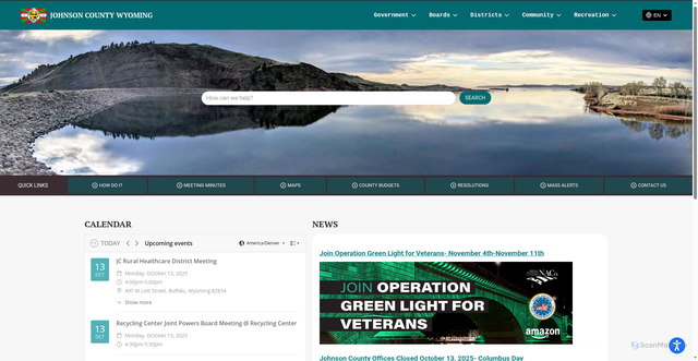 Security scan screenshot of https://www.johnsoncowy.gov/