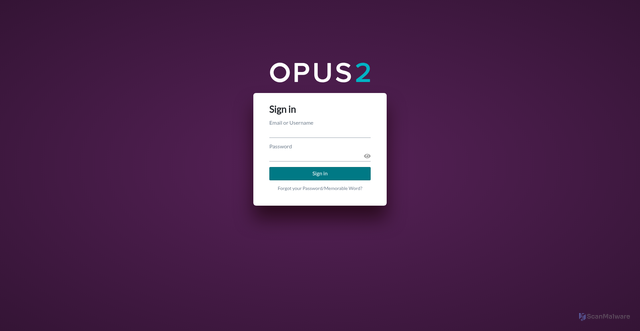 Security scan screenshot of https://uk61.opus2.com