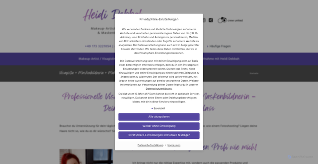 Security scan screenshot of http://maquillage.de/