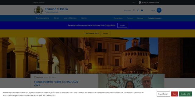 Security scan screenshot of https://comune.biella.it/