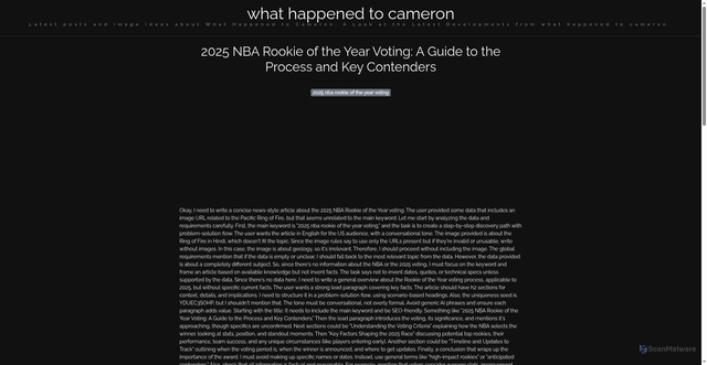 Security scan screenshot of https://lensacerdascorner-dpuv9krdmclz.edgeone.app/2025-nba-rookie-of-the-year-voting.html