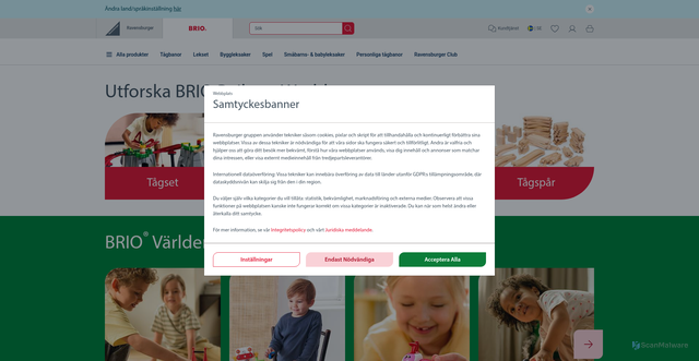 Security scan screenshot of https://brio.se