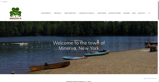 Security scan screenshot of http://townofminervany.gov/