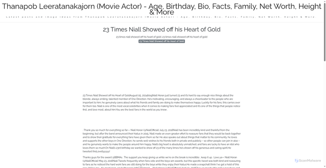 Security scan screenshot of https://nusaglobalmedia-dpsuywzva9wq.edgeone.app/23-times-niall-showed-off-his-heart-of-gold.html