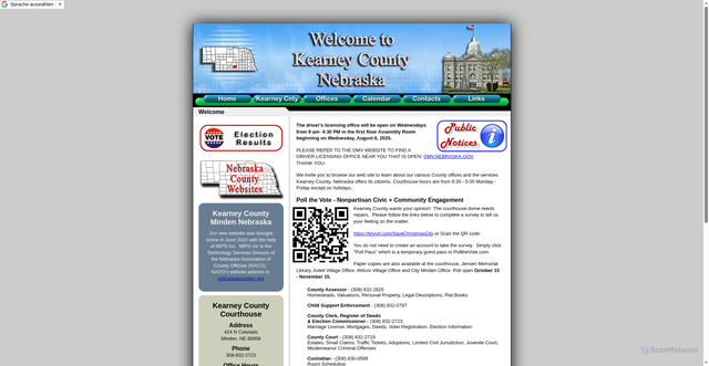 Security scan screenshot of https://kearneycounty.ne.gov/