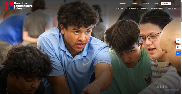 Security scan screenshot of https://www.hseschools.org/