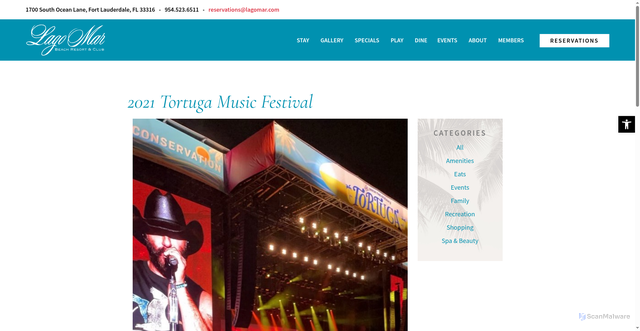Security scan screenshot of https://lagomar.com/2021-tortuga-music-festival/