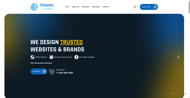 Security scan screenshot of https://dreamstoweb.com/