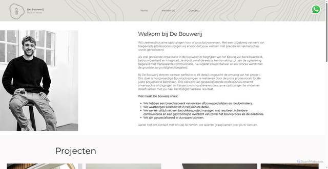 Security scan screenshot of https://debouwerij.nu