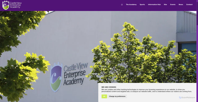 Security scan screenshot of http://castleviewenterpriseacademy.co.uk