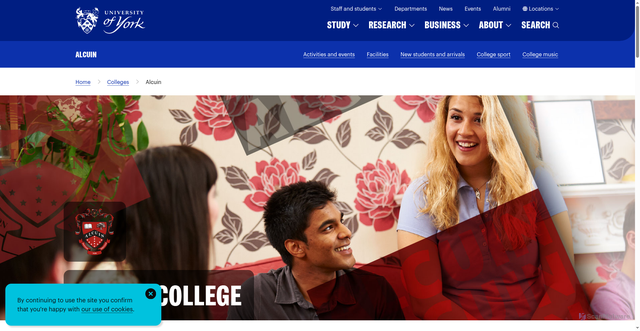 Security scan screenshot of https://www.york.ac.uk/colleges/alcuin/