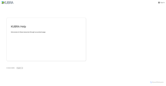 Security scan screenshot of https://support.kubra.com