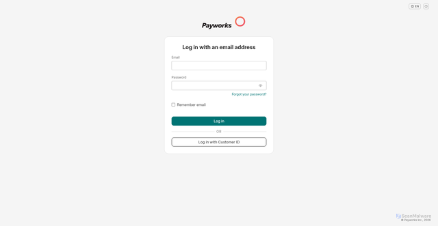 Security scan screenshot of https://login.payworks.ca