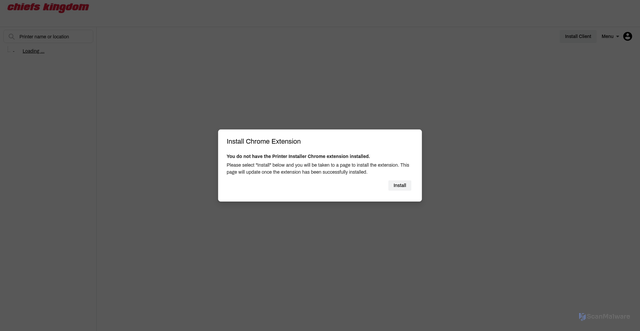 Security scan screenshot of https://kcchiefs.printercloud.com