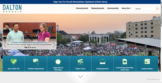 Security scan screenshot of https://www.daltonga.gov/