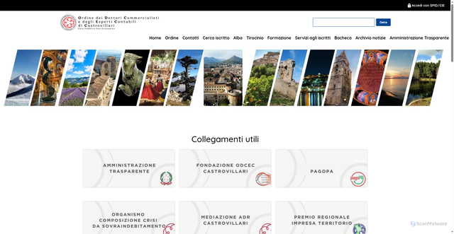 Security scan screenshot of https://www.odceccastrovillari.it