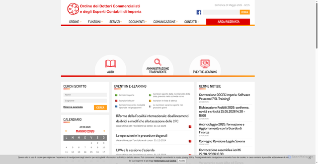 Security scan screenshot of https://www.commercialisti.imperia.it