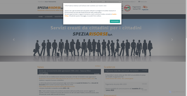 Security scan screenshot of https://www.speziarisorse.it/