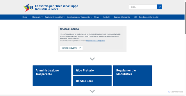 Security scan screenshot of https://www.asi-lecce.it/