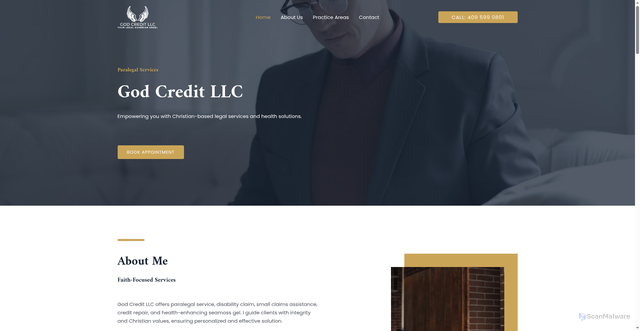 Security scan screenshot of https://godcreditanddisabilityllc.com/