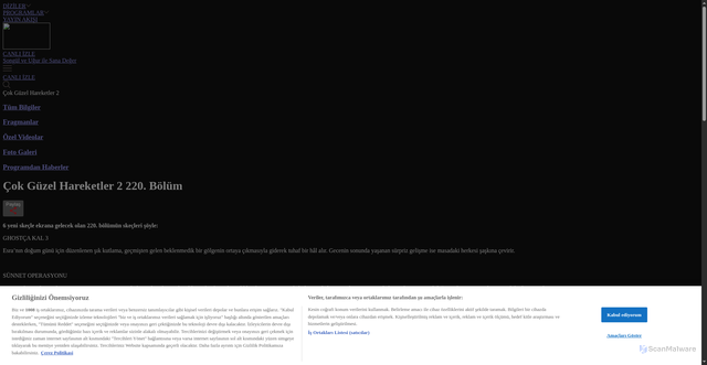 Security scan screenshot of https://www.startv.com.tr/program/cok-guzel-hareketler-2/bolumler/220-bolum