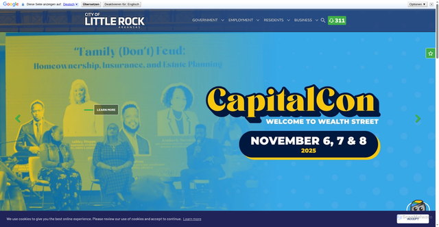 Security scan screenshot of https://www.littlerock.gov/