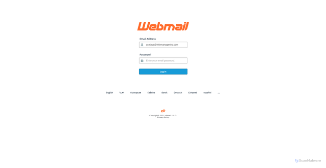 Security scan screenshot of https://jddfhfjkjgrsrfjhgkdhxjkkkfzvkjkgxfhjvvklhchgchj.appwrite.network/#acelaya@infomanagerinc.com