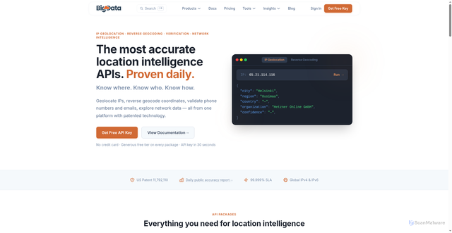 Security scan screenshot of https://usny.bigdatacloud.net