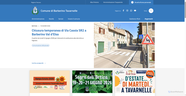 Security scan screenshot of https://www.barberinotavarnelle.it