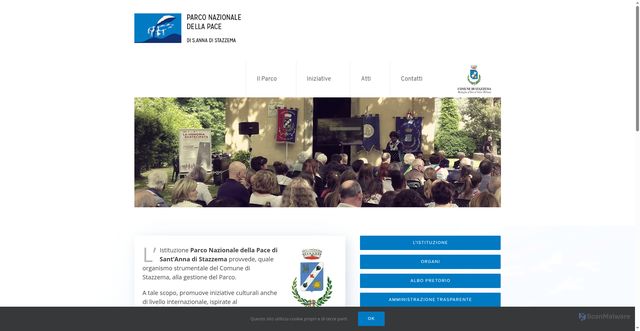 Security scan screenshot of https://parconazionaledellapace.it/