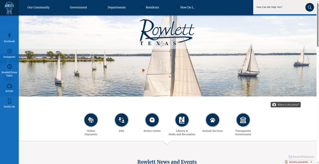 Security scan screenshot of https://rowletttx.gov/