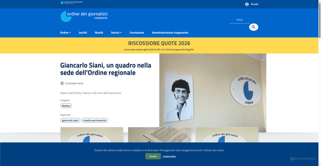 Security scan screenshot of https://odg.campania.it/