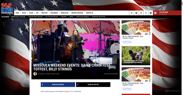 Security scan screenshot of https://kyssfm.com/mso-wknd-events-aug15/