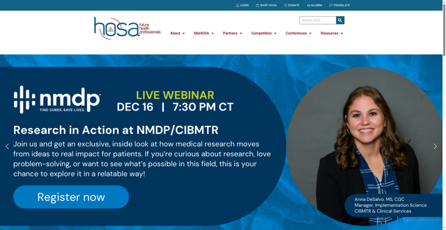 Security scan screenshot of https://hosa.org
