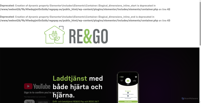 Security scan screenshot of https://regopay.se