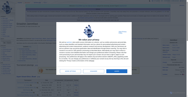 Security scan screenshot of https://www.ssbwiki.com/Smasher:Jamnt0ast