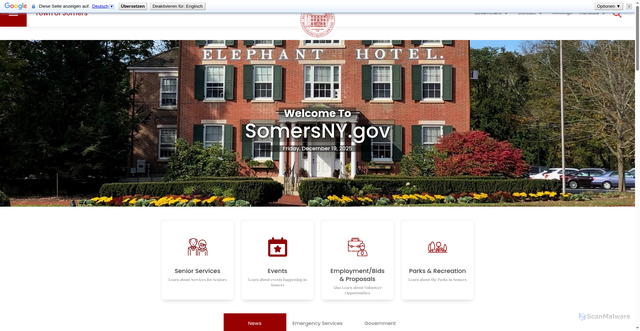 Security scan screenshot of https://www.somersny.gov/