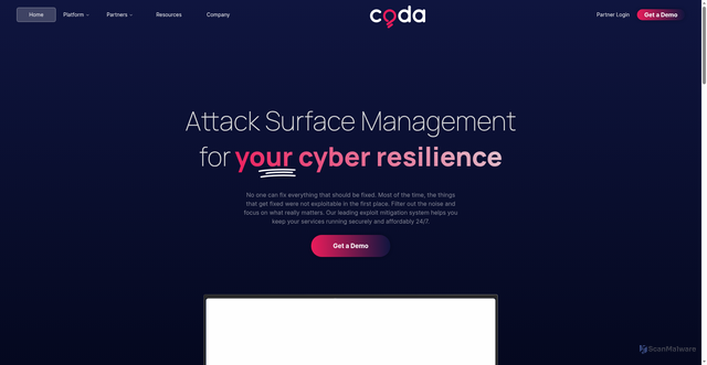 Security scan screenshot of https://codacloud.us