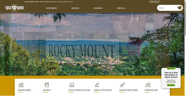 Security scan screenshot of https://www.rockymountva.org/