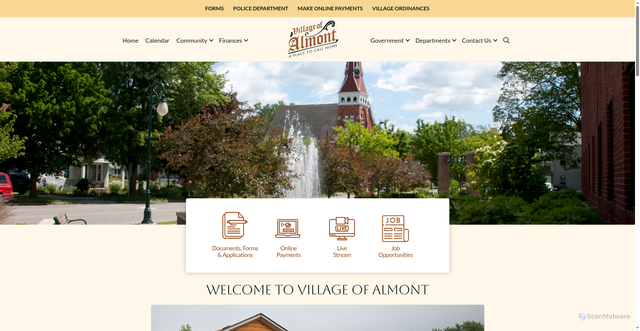 Security scan screenshot of https://www.almontmichigan.gov/