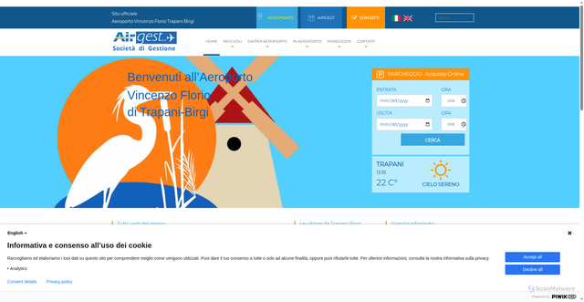 Security scan screenshot of https://www.airgest.it/