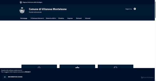 Security scan screenshot of https://www.comune.villanovamonteleone.ss.it/hh/index.php?jvs=0&acc=1