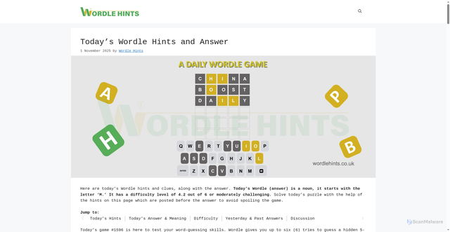 Security scan screenshot of https://wordlehints.co.uk/