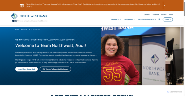 Security scan screenshot of https://www.nw.bank/nil/audi-crooks