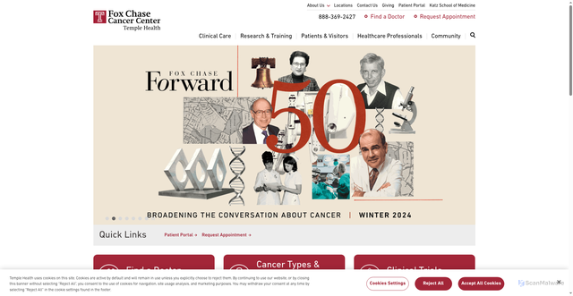 Security scan screenshot of https://www.foxchase.org/
